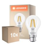 Flerpack 10x Ledvance Classic LED B22 Päron Filament Klar 3.4W 470lm - 827 Extra Varm Vit | Ersättare 40W