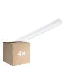 Flerpack 4x Philips LED Allmänbruksarmatur CoreLine BN126C 49W 6400lm - 840 Kallvit | 120cm - 1x Kabelgenomföring